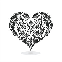heart with floral pattern