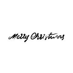 Merry Christmas vector lettering