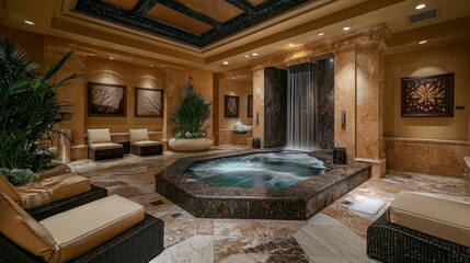 Luxurious Spa Retreat with Relaxing Hot Tub and Serene Environment