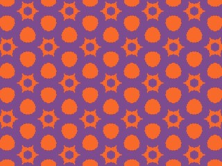 Seamless Purple and Orange Geometric Pattern