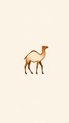 Fototapeta premium Camel or Unta minimalist logo.