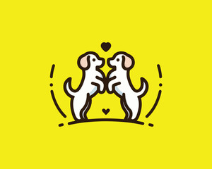 dog happy family silhouette