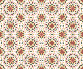 Pastel mosaic geometrics antique colorful pattern