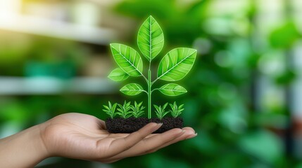 Closeup of a person nurturing potted plant with healthy soil person