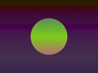 Minimalist abstract background with a colorful gradient circle on a dark background.