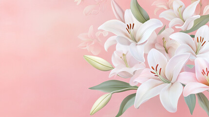 Fototapeta premium Background of Blooming White Lily