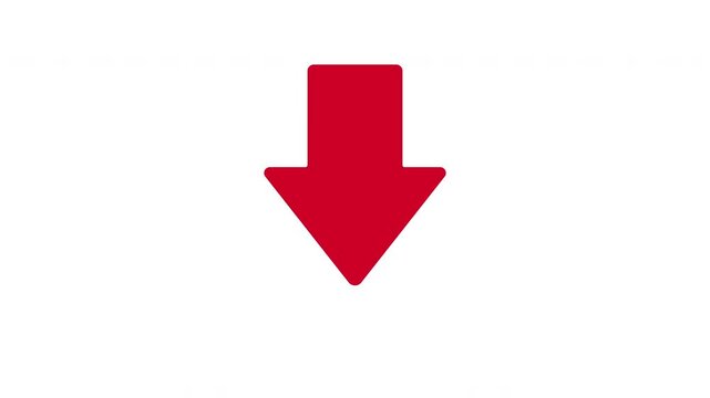 Red down animated arrow video design