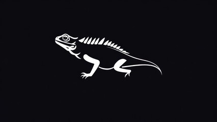 Naklejka premium Iguana minimalist logo.