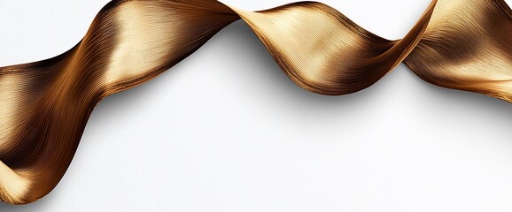Swirling gold hair, white background, beauty, elegance