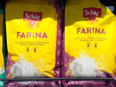 Gluten-free farina packages for fresh pasta and sauces