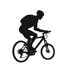 Obraz premium cyclist silhouette vector