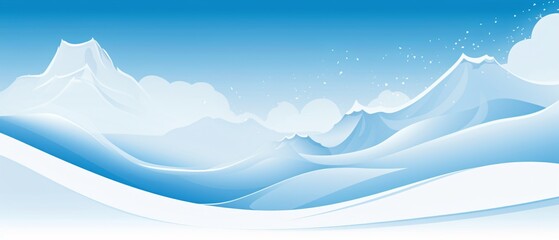Professional Blue Landscape Background Banner Panorama Illustration for Marketing Campaigns