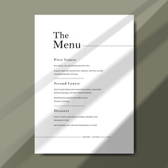 Simple modern and minimalist wedding menu template. black and white elegant menu card wediing. editable menu template and esay to use. he template size is 5" x 7"