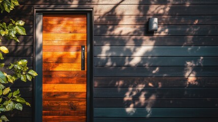 Fototapeta premium Conceptual architectural macro photo of a minimalist suburb house details rich with textures