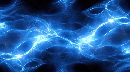 Abstract D circuit pattern with glowing electric blue energy lines.