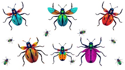 Bug's Eye View: Abstract Patterns in Vibrant Hues