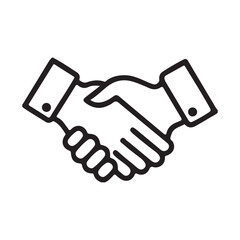 Handshake vector. Business handshake, icons of a handshake as a concept of trust and business partnership