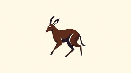 Obraz premium Okapi minimalist icon logo.