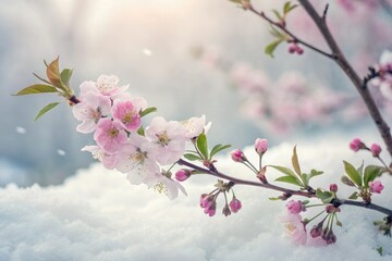 Obraz premium Pastel colors blend together to form a delicate whimsical scene, soft, whimsical, ethereal, feathery