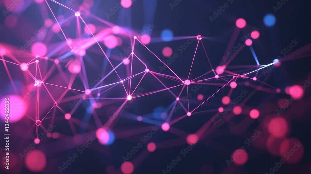 Poster advanced server networking with digital lines and futuristic technology.