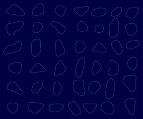 A blue background with many small blue rocks. The rocks are scattered all over the background