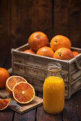 Freshly squeezed juice of blood oranges