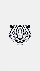 Obraz premium Leopard minimalist icon logo. 