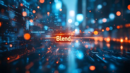 Fototapeta premium Futuristic Digital Blend Background
