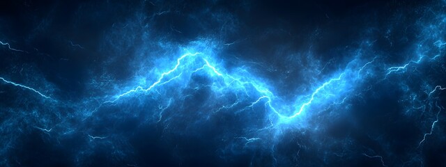 Obraz premium Lightning in the sky, electric discharge 