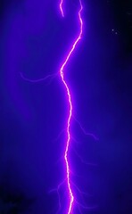 Purple lightning streak with neon magenta highlights, creating a cosmic, otherworldly effect