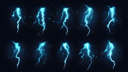 Lightning in the sky, electric discharge
