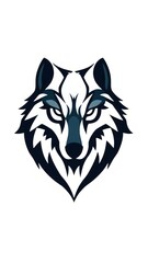 Wolf minimalist icon logo. 