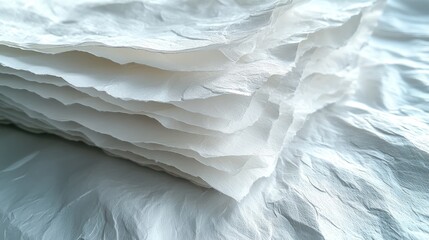 Obraz premium Stacked handmade paper, textured background, craft studio