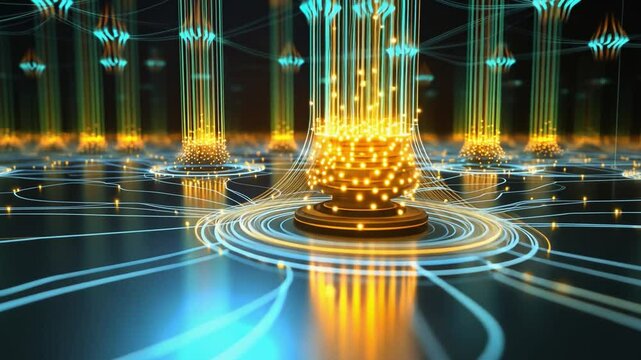 Quantum computing processor sending and receiving data flow
