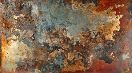 Rusted zinc sheet contrast with polished aluminum industrial setting abstract art textured surface close-up view visual contrast