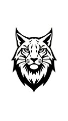 Fototapeta premium Lynx minimalist icon logo. 