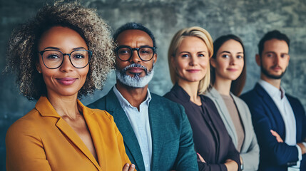 A professional setting with diverse employees in leadership roles, showcasing equity and opportunity (3)