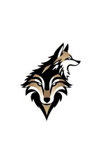 Obraz premium Coyote minimalist icon logo. 