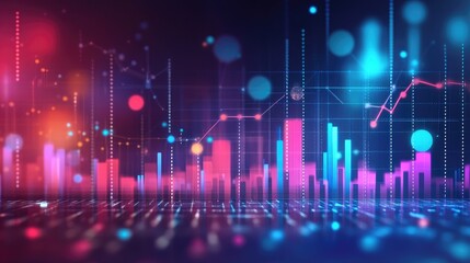 Fototapeta premium Glowing futuristic interface displaying a positive success forecast.