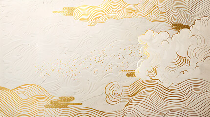 new year card with Japanese patterns	