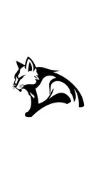 Obraz premium Bobcat minimalist icon logo. 