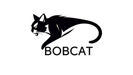 bobcat minimalist icon logo.