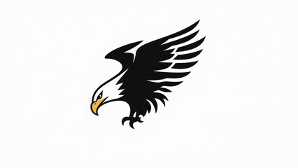Obraz premium Eagle minimalist icon logo.