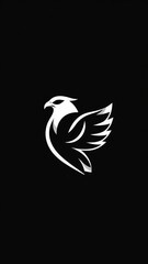 Obraz premium Falcon minimalist icon logo. 