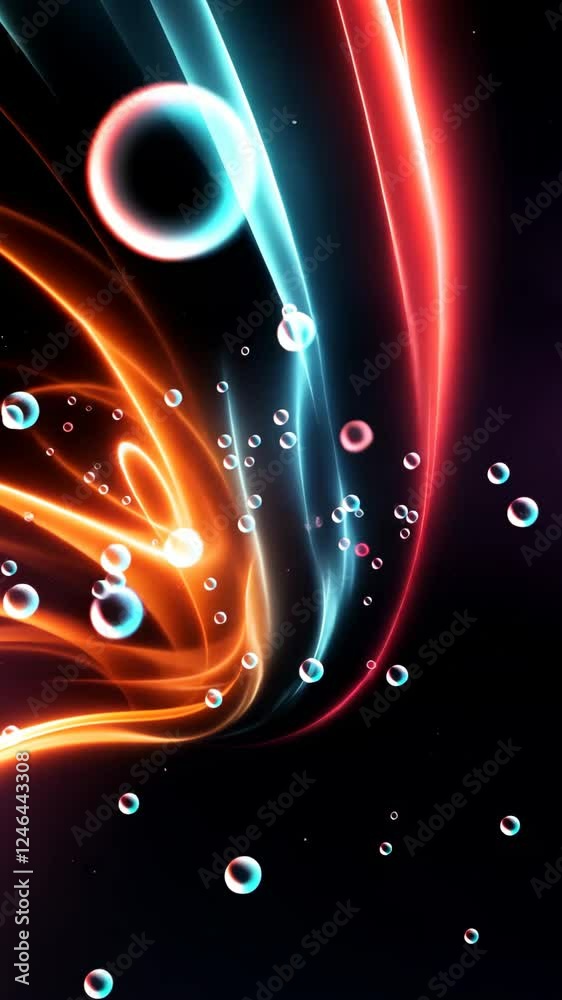 Aufkleber A colorful image of a stream of bubbles. The bubbles are in various sizes and are scattered throughout the image
