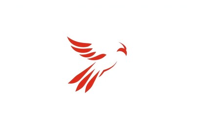 Falcon minimalist icon logo. 