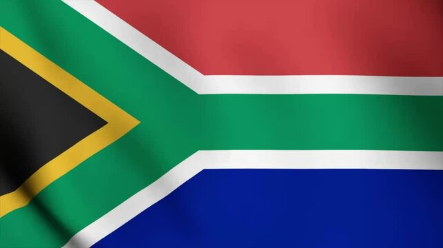 Animated Video Featuring the Wavy Flag of SOUTH AFRICA