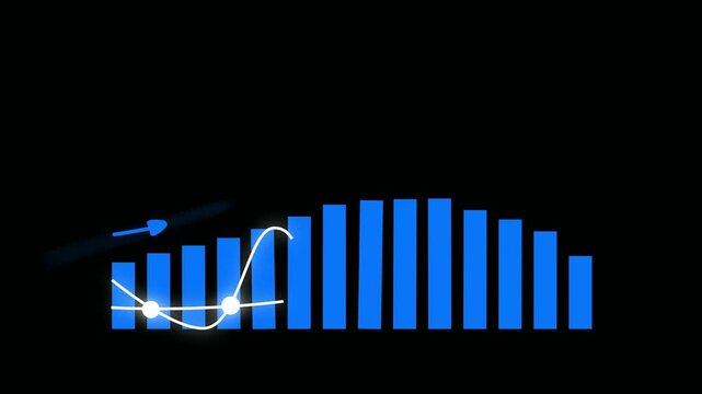 Abstract business graph chart icon. Financial business diagram charts and stock numbers showing profits. Business growth concept in graph chart showing marketing sales profit increasing to future .