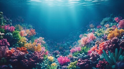 Naklejka premium Underwater coral reef exploration ocean gigapixel photography aquatic environment vibrant marine life