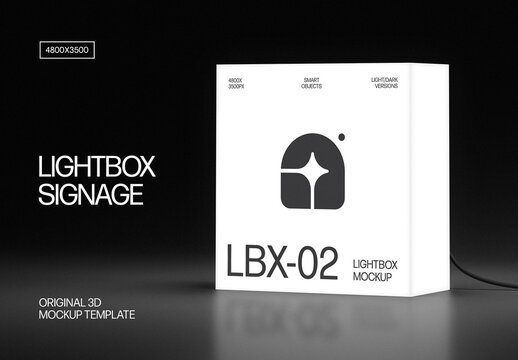 Frameless Lightbox Mockup